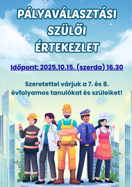 Pályaválasztási szülői értekezlet